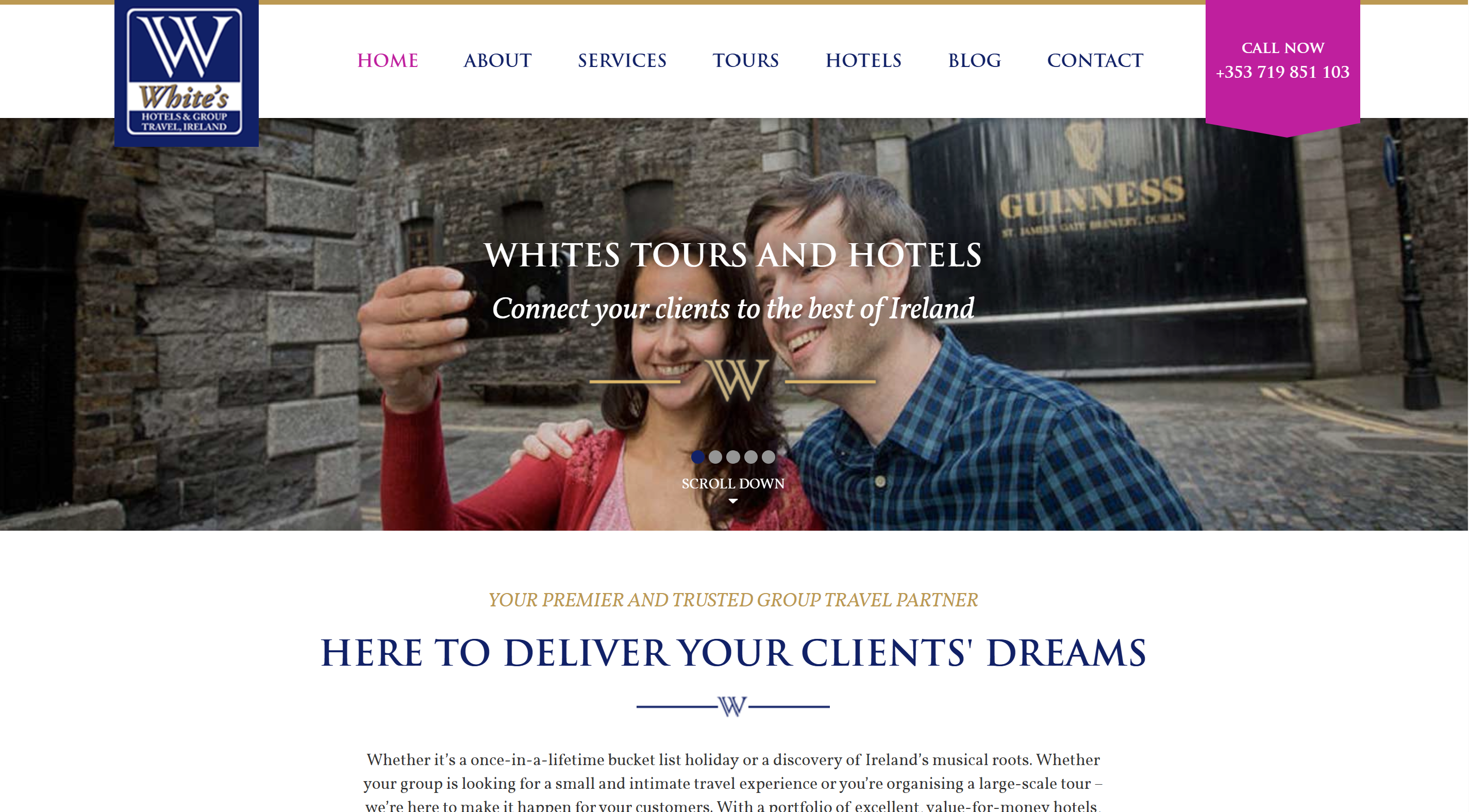 White's Tours & Hotels website
